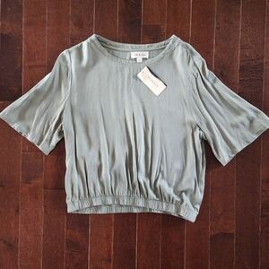 NWT Satin Banded Tee